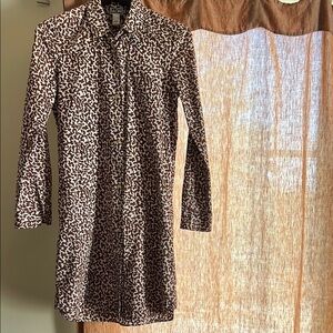 Vintage Diane Von Furstenberg Brown and Cream Patterned Dress